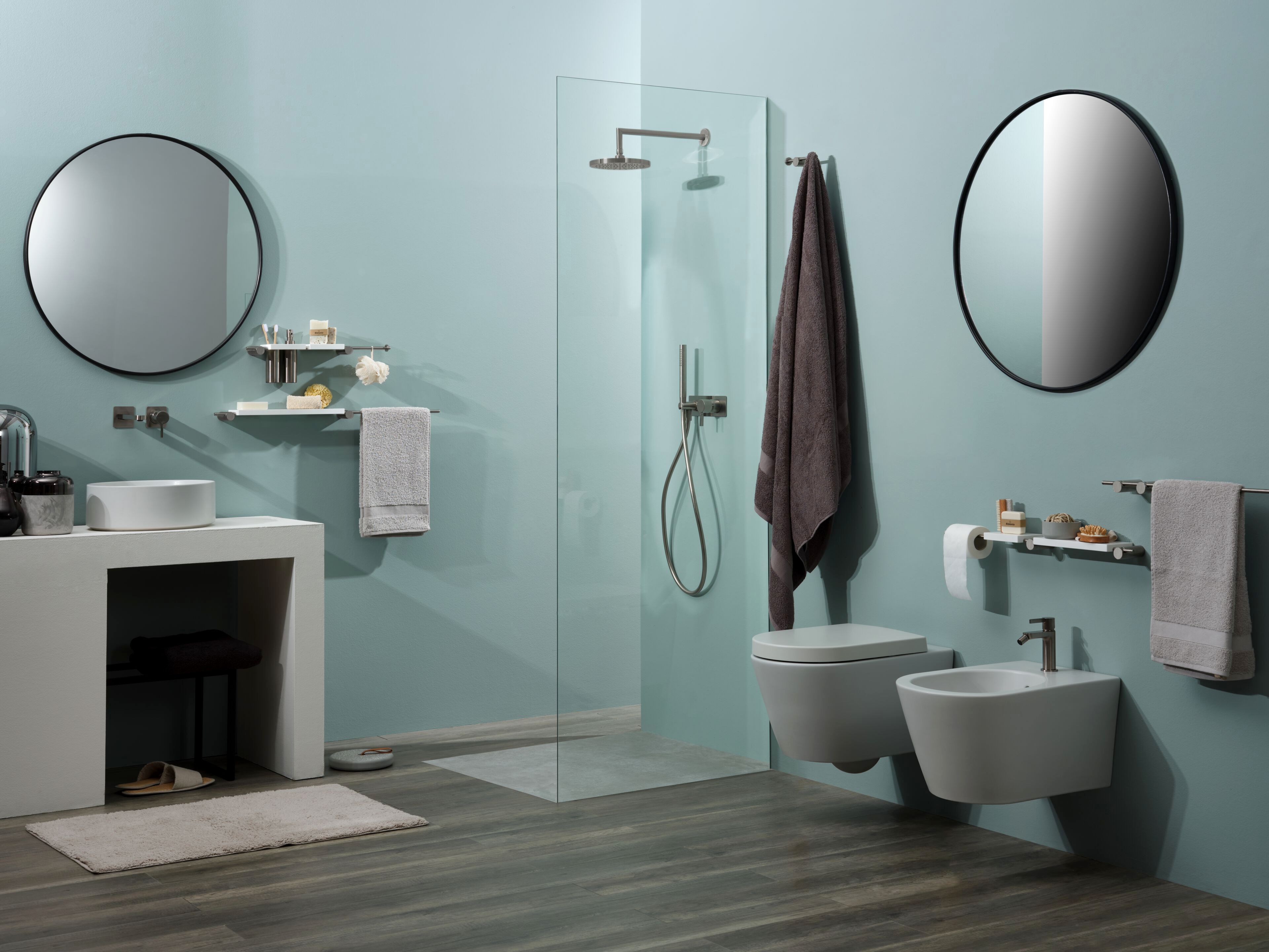 Настенный смеситель для ванны с ручным душем Ritmonio Tie ARCH-00151504 - Вид №2