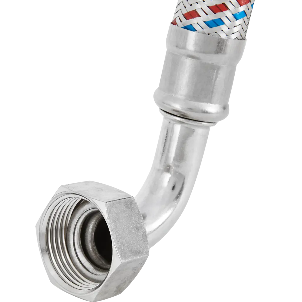 Гибкая подводка для воды ДТРД 1/2" гайка угловая - гайка угловая 60 см STLM-2210182 - Вид №4