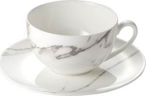 10578986 Dibbern Чашка чайно-кофейная с блюдцем Dibbern "Каррара" 250мл Фарфор костяной