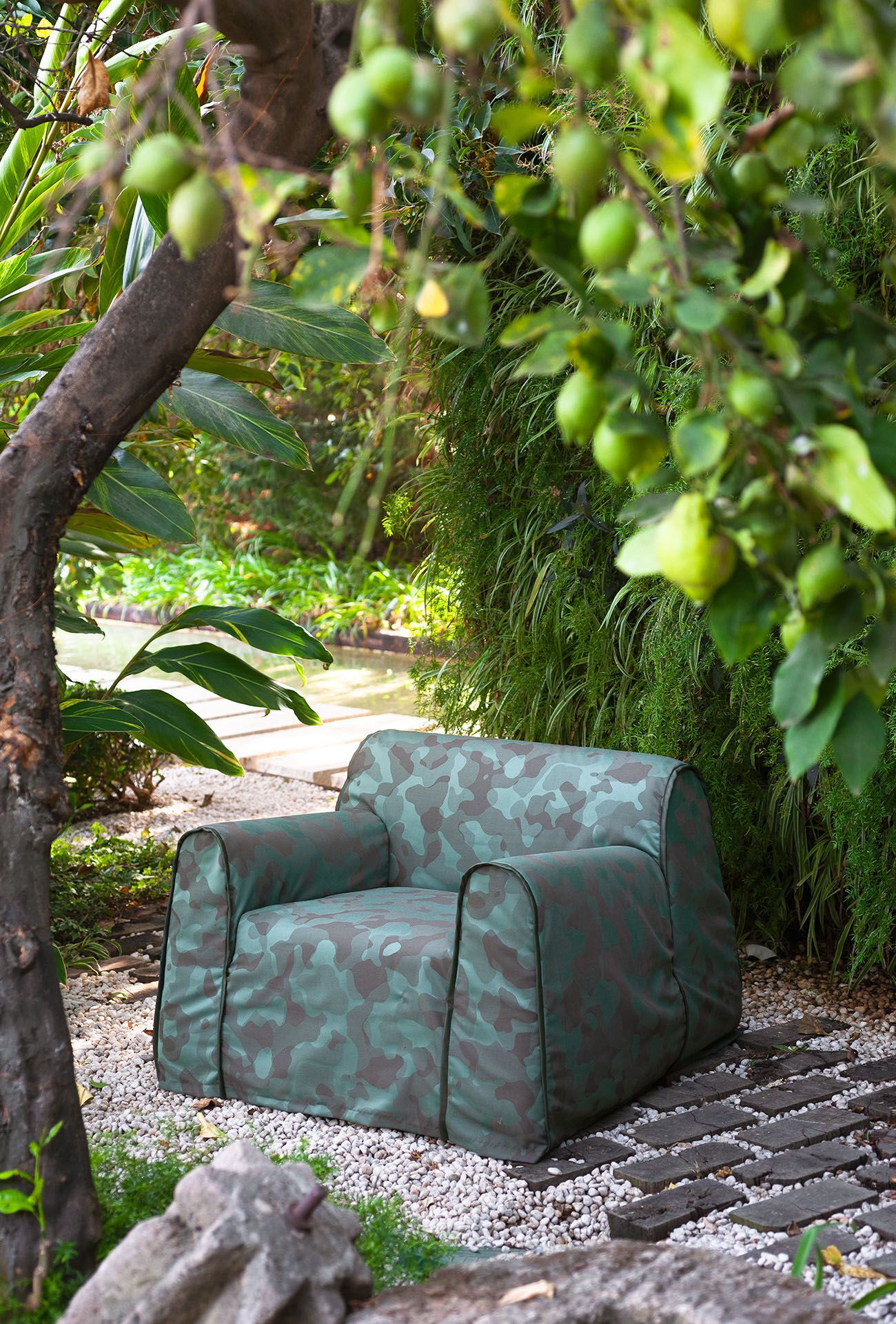 Кожаное садовое кресло с подлокотниками Baxter TAIPEI ARCH-00062613 - Вид №1