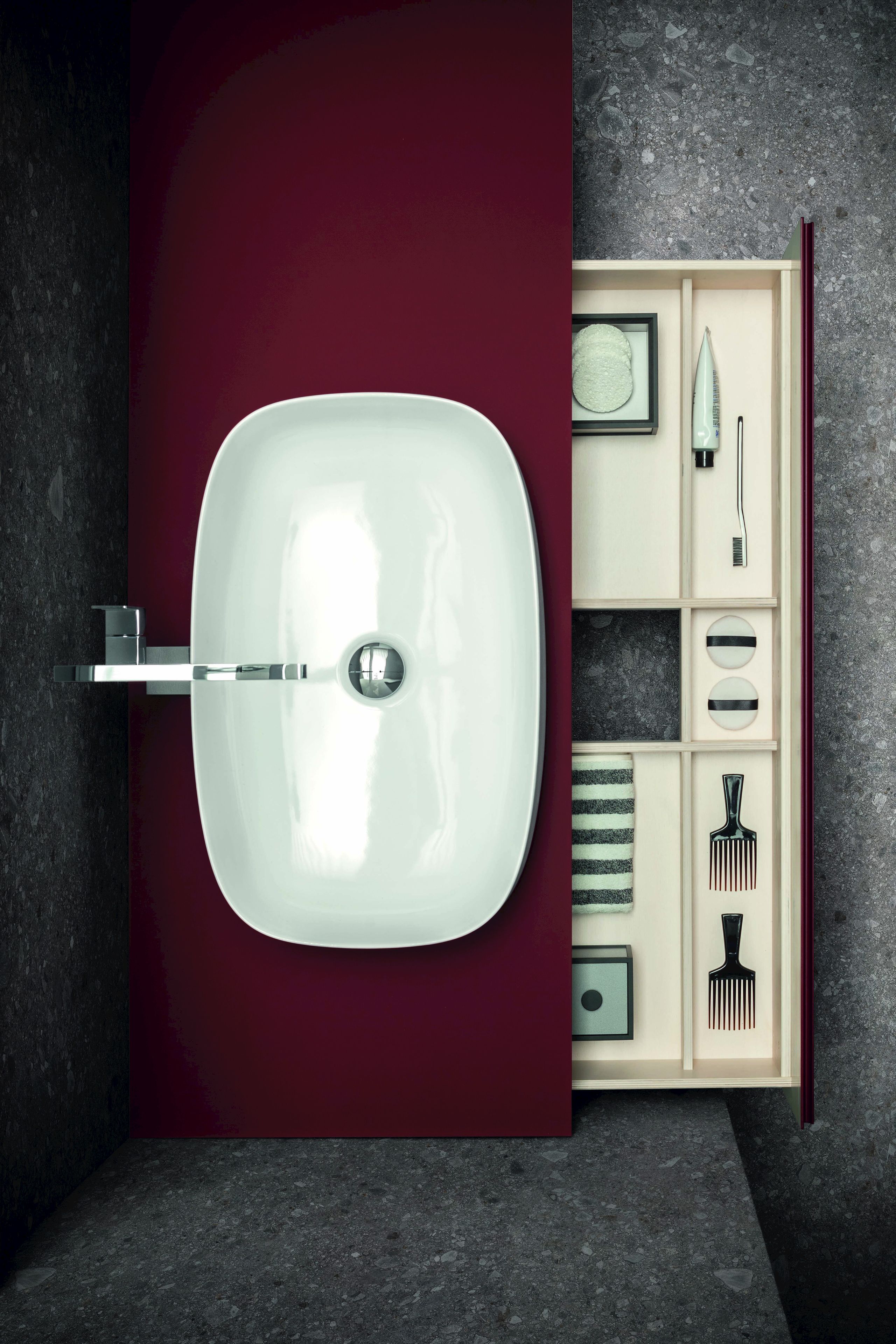 Многослойный подвесной умывальник с ящиками ARBLU Hito ARCH-00058154 - Вид №1