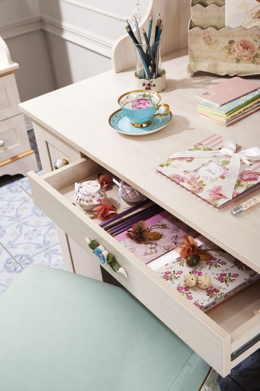 Письменный стол с ящиками беленый дуб Flora CILEK FLORA 00-3832429 Бежевый Santreyd - Вид №3