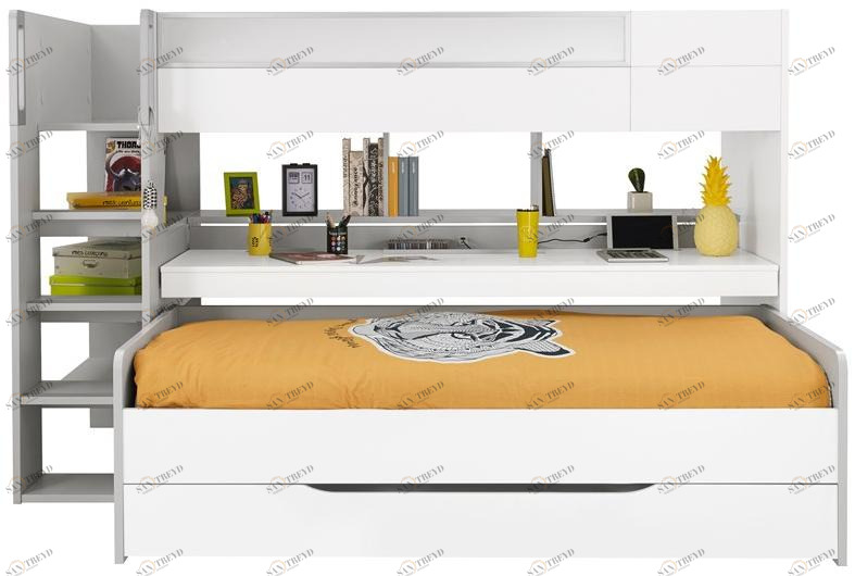 GAUTIER Кровать двухъярусная выдвижная на колесиках sun-id-1407465