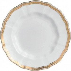 52777 Royal Crown Derby Тарелка закусочная 21,5см "Карлтон, золотой кант" Фарфор костяной
