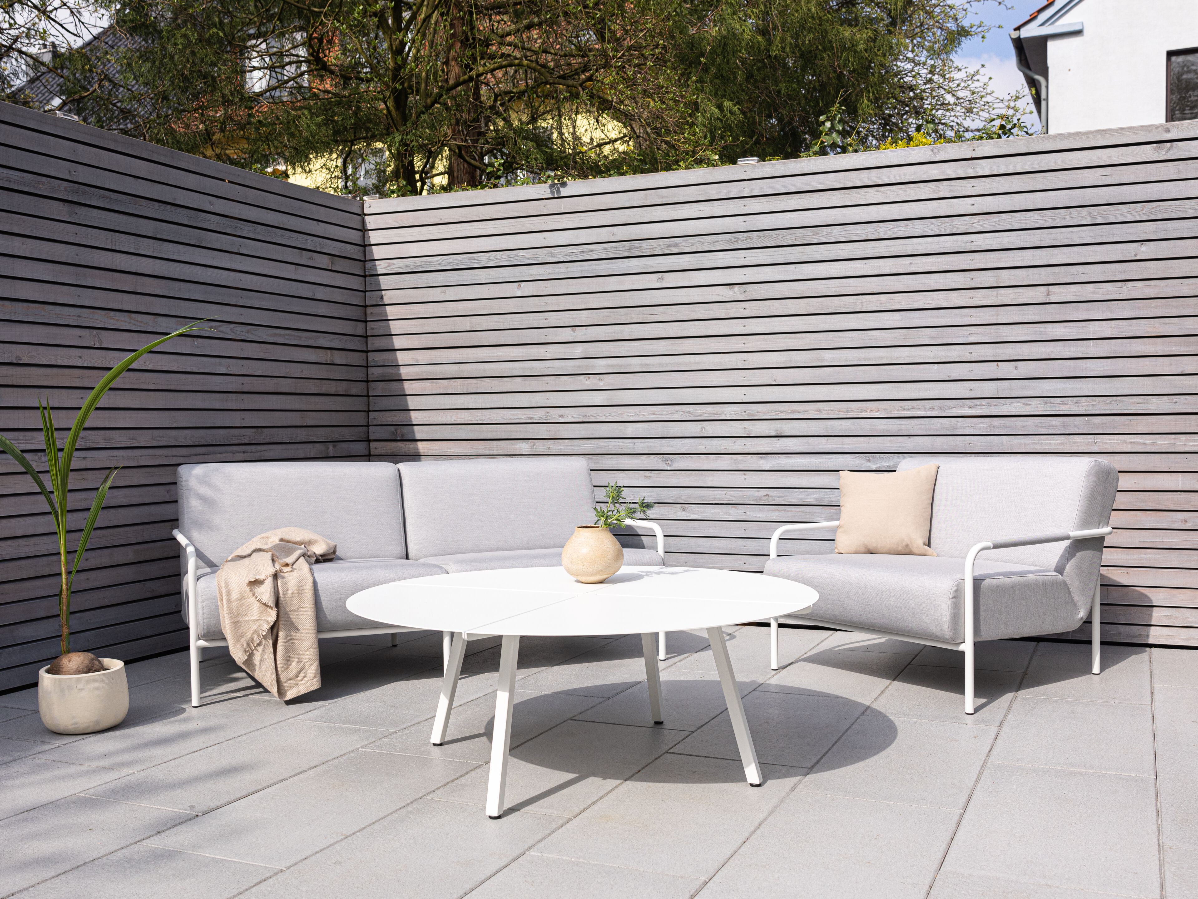 Круглый стол для сада с порошковым покрытием Metallbude BREEZE ARCH-00124709 - Вид №2