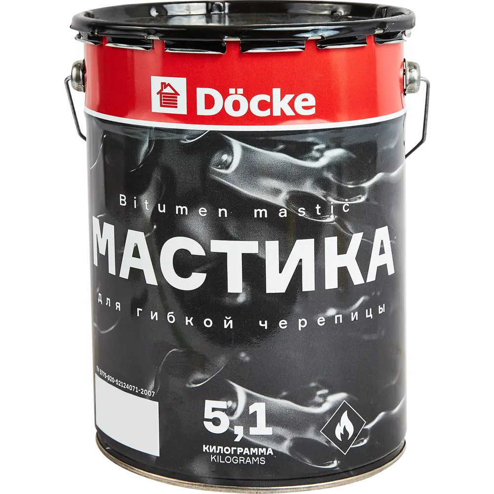 Битумная мастика DÖCKE для герметизации кровельных материалов 5 л 82096987 STLM-1016870