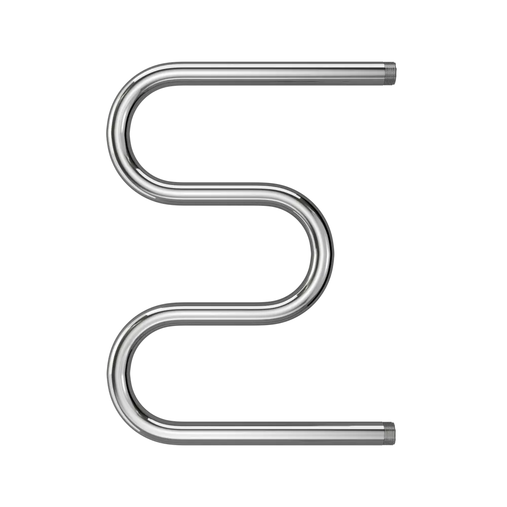 Водяной полотенцесушитель U-образный MONLID 50x40 см боковая подводка 1" нержавеющая сталь серебро STLM-2001297