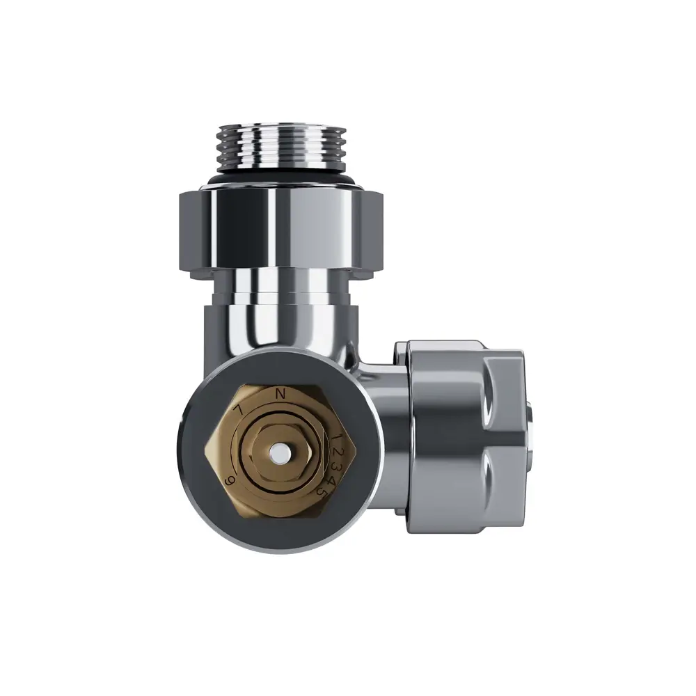 Узел нижнего подключения термостатический угловой Royal Thermo Design Pro 1/2" латунь цвет хром STLM-2041769 - Вид №3