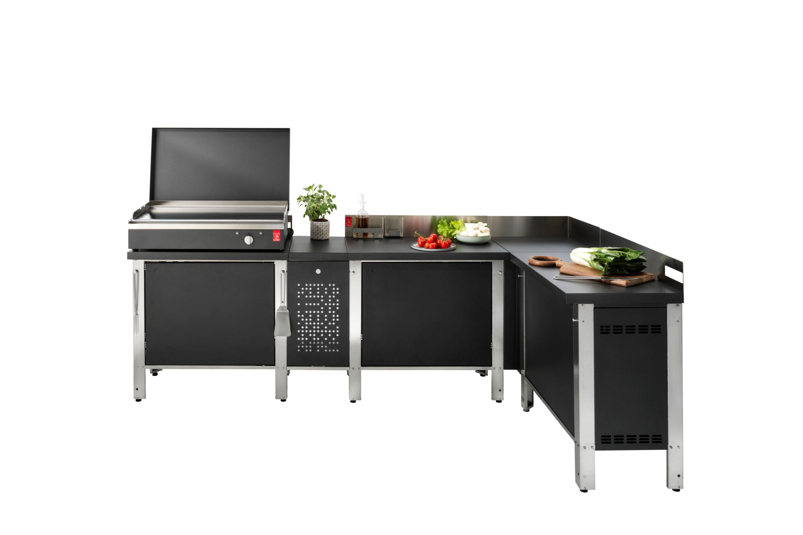 Подвижная поддержка с распашными дверями push &amp; pull из нержавеющей стали PLA.NET Outdoor Cooking Cooking Unit ARCH-00066787 - Вид №1