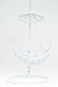 Подвесное кресло белое из искусственного ротанга 44-004-17 VINOTTI  00-3885155 Белый;фиолетовый