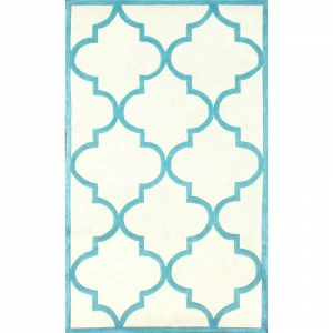 Ковер Trelli light_blue 120х180 DOLLY CAPRETS ДИЗАЙНЕРСКИЕ, ТРЕЛЬЯЖНЫЙ УЗОР 015049 Белый;голубой