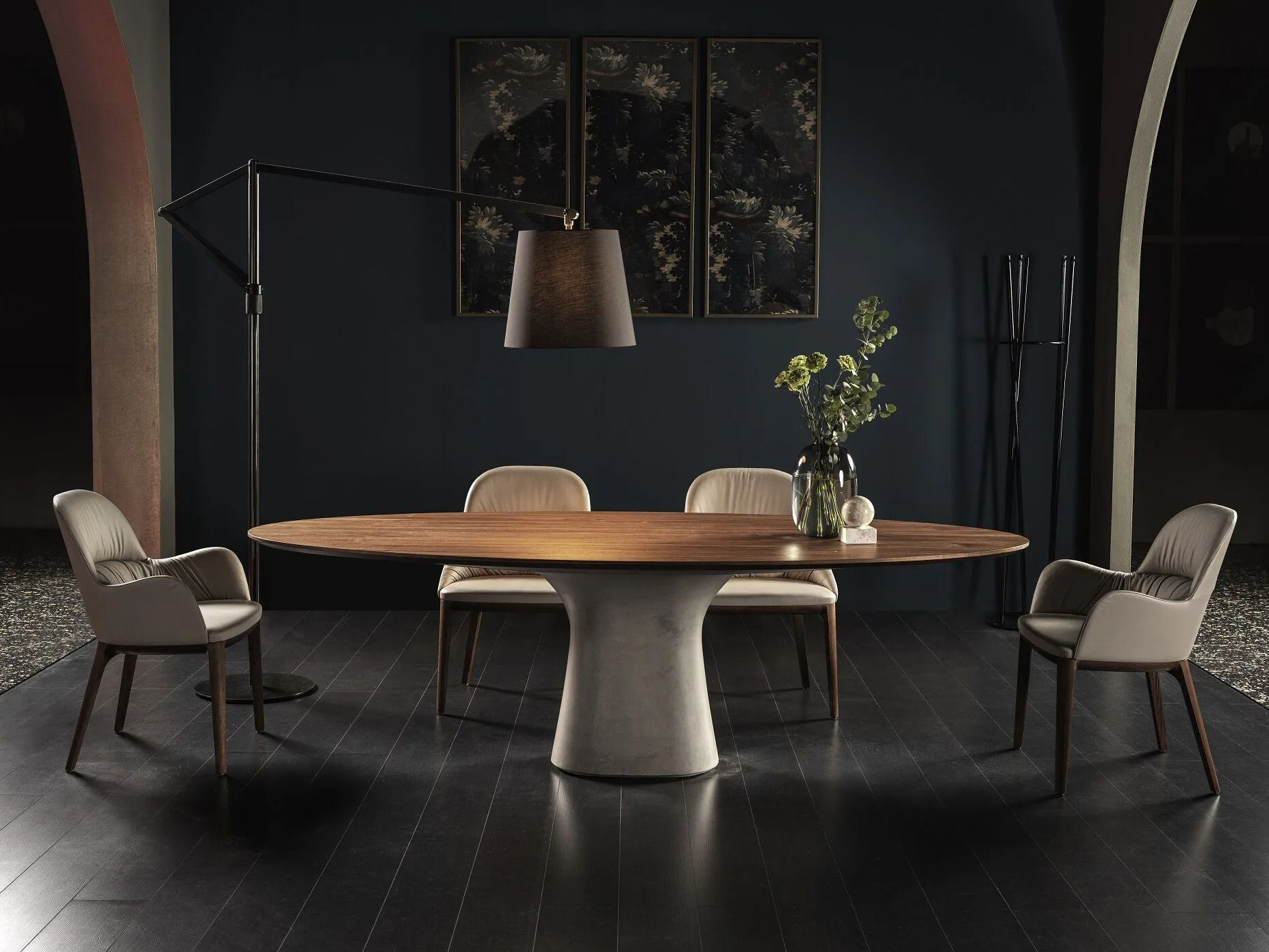 Овальный бетонный обеденный стол Bontempi Casa PODIUM ARCH-00106521 - Вид №3