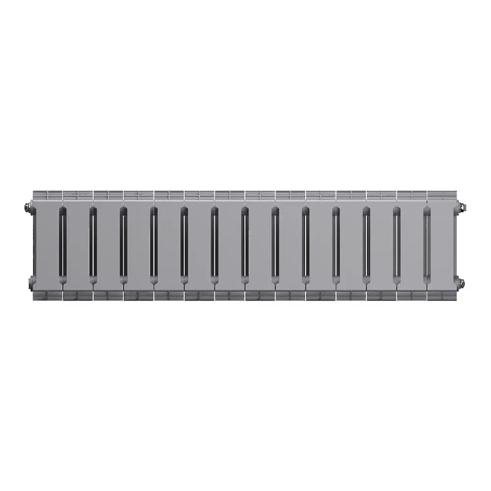 Радиатор секционный Royal Thermo Pianoforte 200/100 14 секций боковое подключение биметалл серый 86733728 STLM-2024113  - Вид №2
