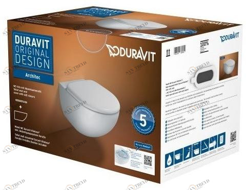 Подвесной унитаз настенный Белый Duravit Architec Германия sun-id-1374508