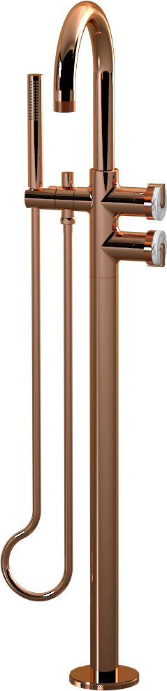 E-11554-R2MW-L1BRG-RG Смеситель напольный отдельностоящий (внешняя часть) GRAFF MOD+
