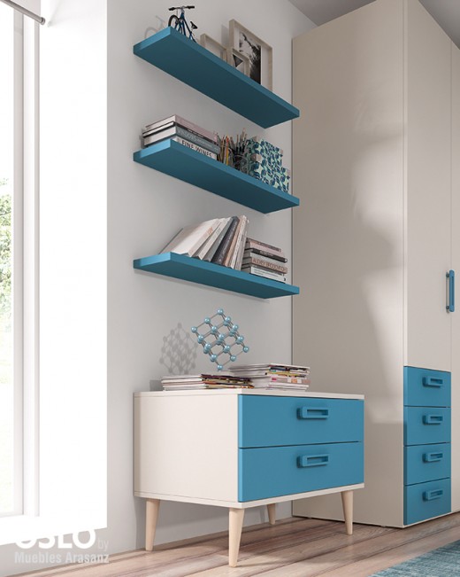 102997 Детская комната с простой кроватью Ambiente 24 Arasanz Oslo Santreyd - Вид №4