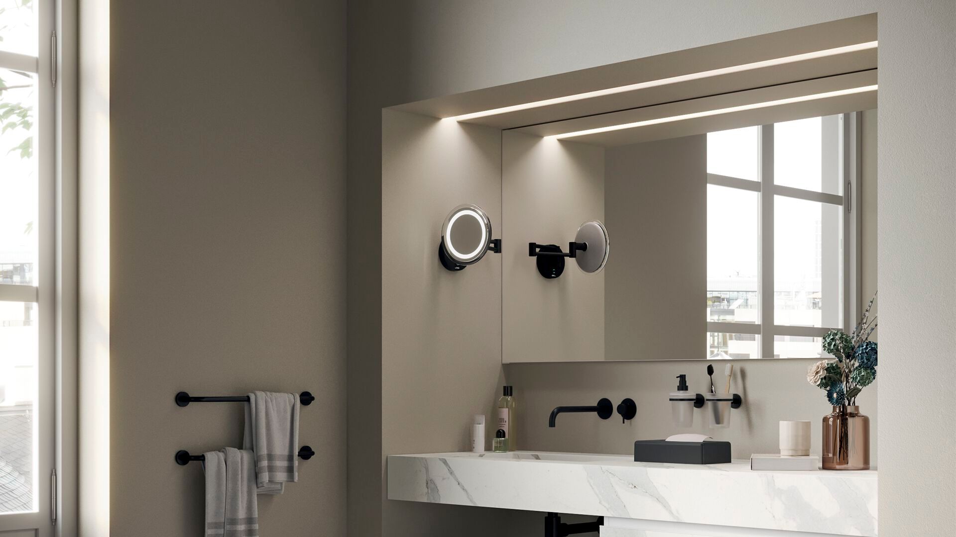 Настенное зеркало для ванной комнаты INDA® GARDA ARCH-00135698 - Вид №5