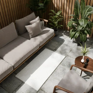 Циновка Дели 60x110 см полипропилен 84216_53311 цвет бирюзовый