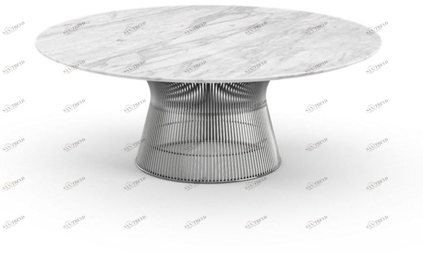 KNOLL Круглый журнальный столик из мрамора и стали Platner sun-id-1496293