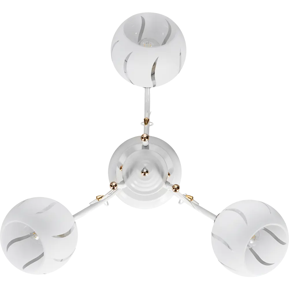 РОССВЕТ Люстра Амплуа - белая потолочная с тремя плафонами 89426690 STLM-1577630 - Вид №3