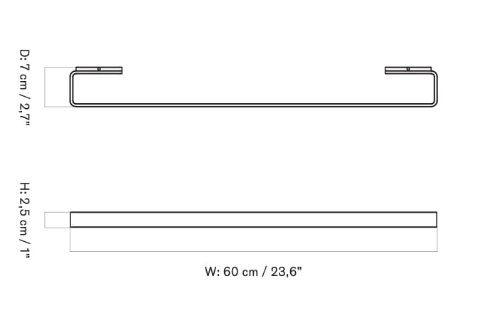 Алюминиевый держатель для полотенец Audo Copenhagen TOWEL BAR ARCH-00026088 - Вид №6