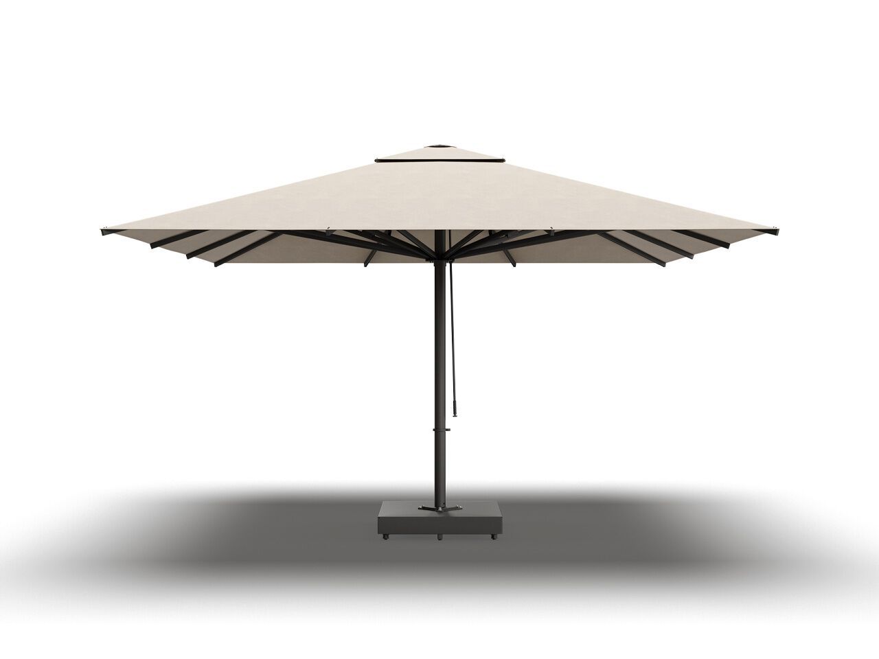 Зонтик с телескопическим закрытием из алюминия и акриловой ткани Crema Outdoor ADONE ARCH-00006966