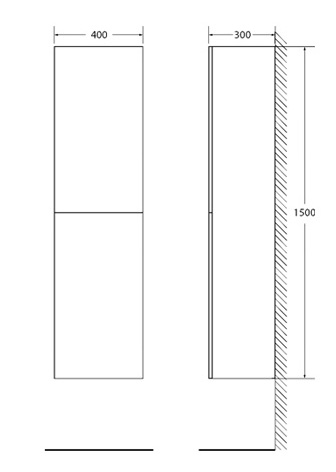 Шкаф подвесной, правосторонний BelBagno REGINA-1500-2A-SC-BO-P-BLUM-R - Вид №3