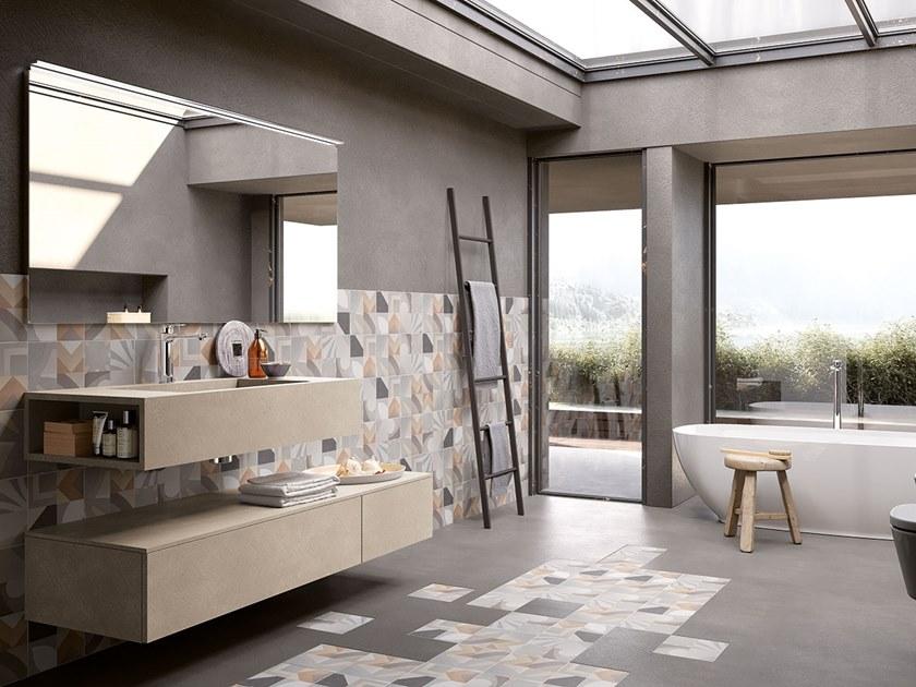 Archeda Подвесная тумба под умывальник из дерева с зеркалом Essenze sun-id-1489837 - Вид №3