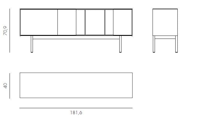 Шкаф с дверями и открытыми отсеками Novamobili ARCH-00077712 - Вид №6