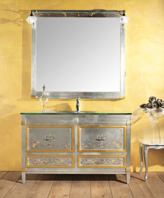 G8042 Tifernoit Серебряная / золотая композиция для ванной с украшениями Bagno 