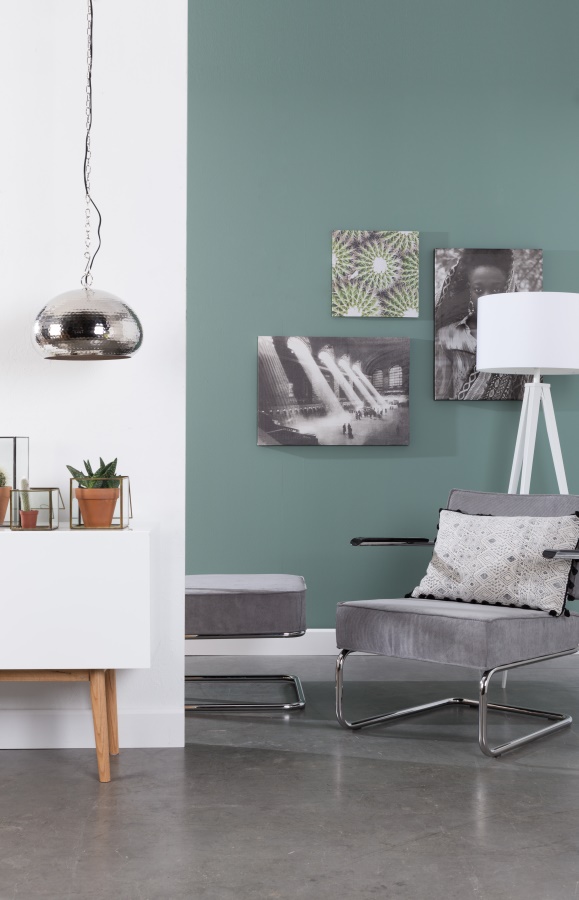 Кресло Lounge Ridge Rib голубое Zuiver 3100011 - Вид №9