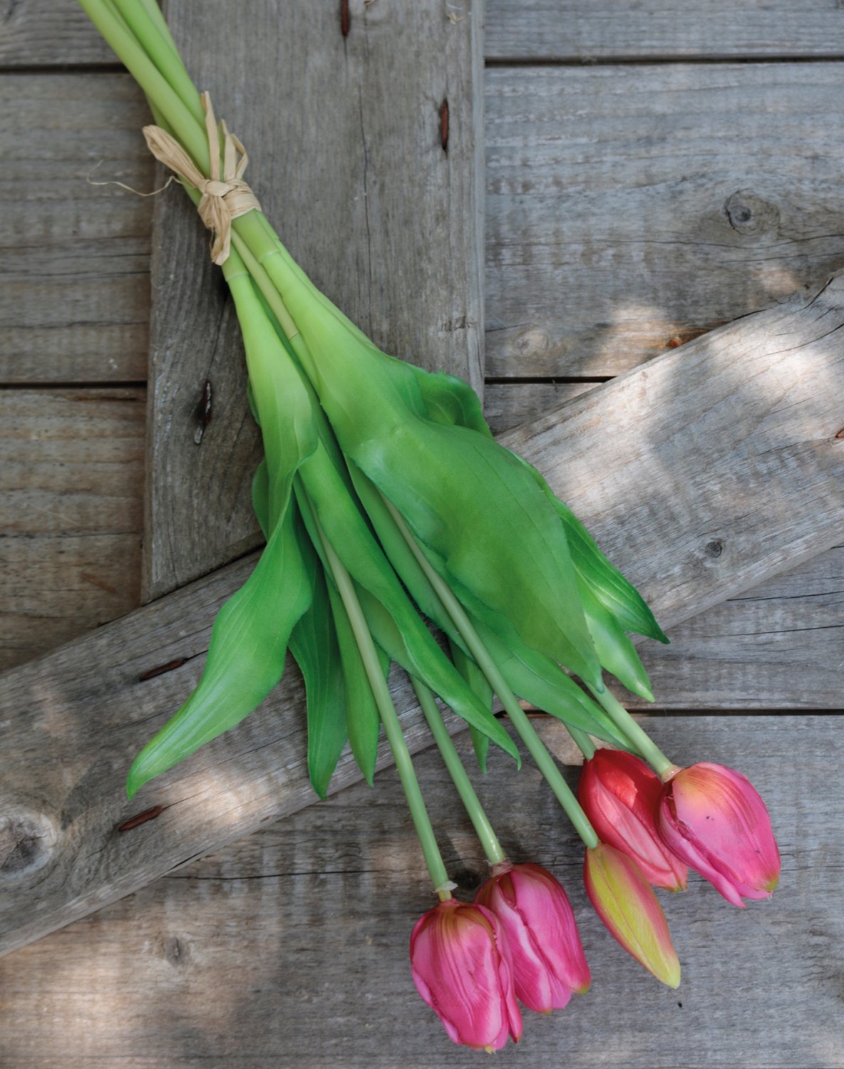 2952 515 a3 Букет искусственных тюльпанов, 5-кратный, 37 см, розовый H-andreas 