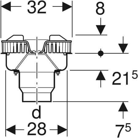 359.343.00.1 Воронка Geberit Pluvia для желобов Geberit  - Вид №2