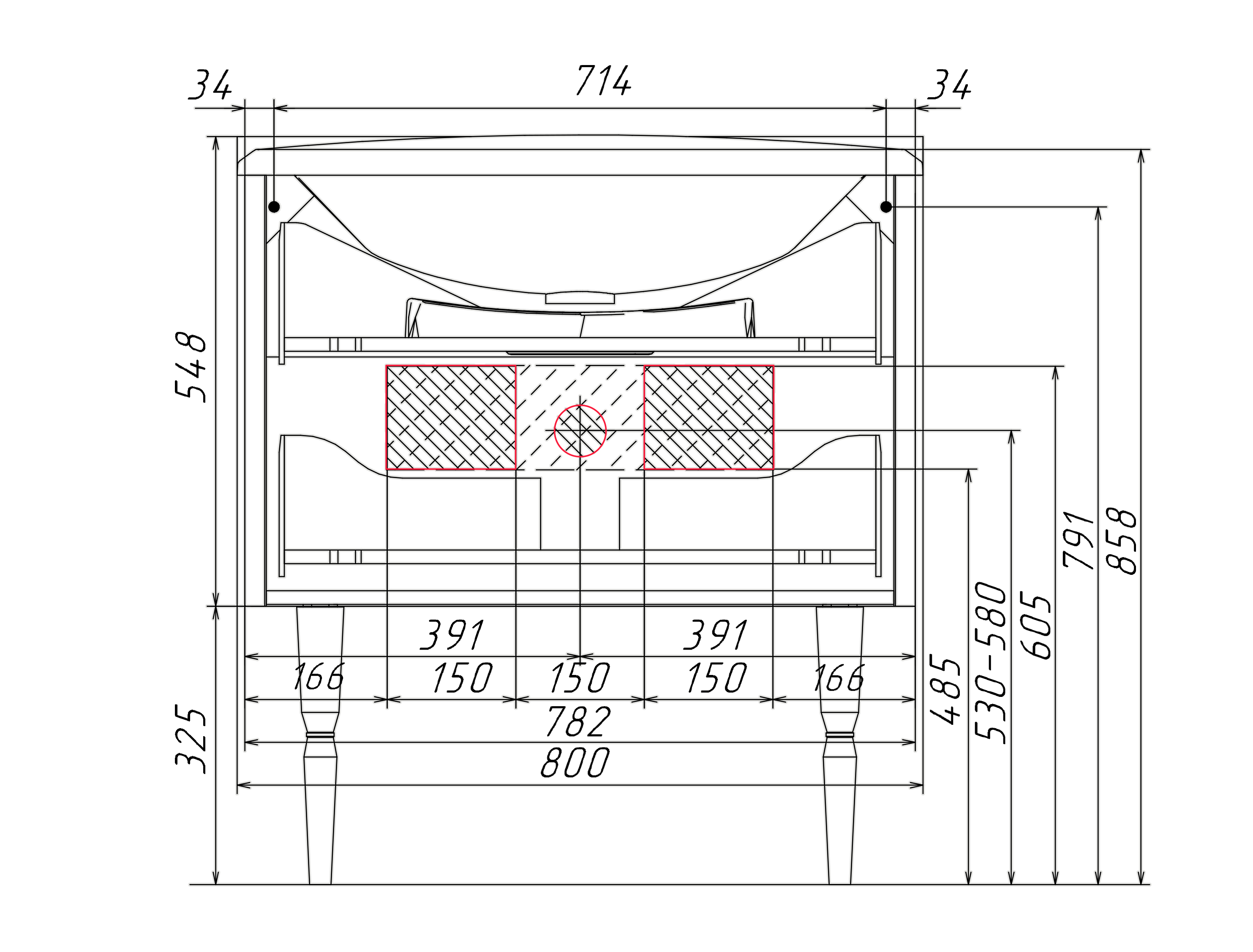У40385 Тумба с раковиной Brilliant 80, 2я, White 1 Marka Brilliant  - Вид №7
