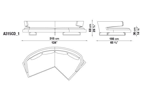 Ткань диван B&B Italia ARNE ARCH-00113103 - Вид №10