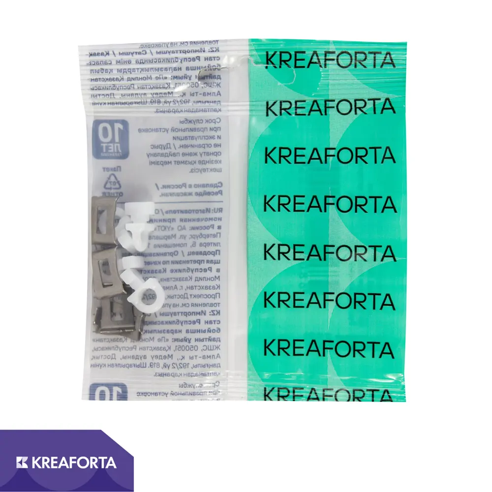 Крючок-зажим для карниза KREAFORTA Pro 1 см цвет белый 4 шт. 89433103 STLM-2022207 - Вид №1