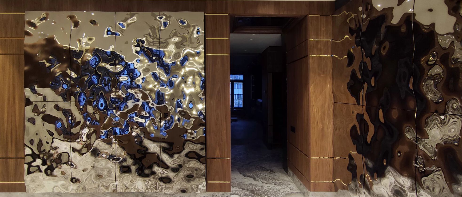 Декоративная зеркальная стеклянная панель PlusObject Aqua High Wave ARCH-00124932 - Вид №1