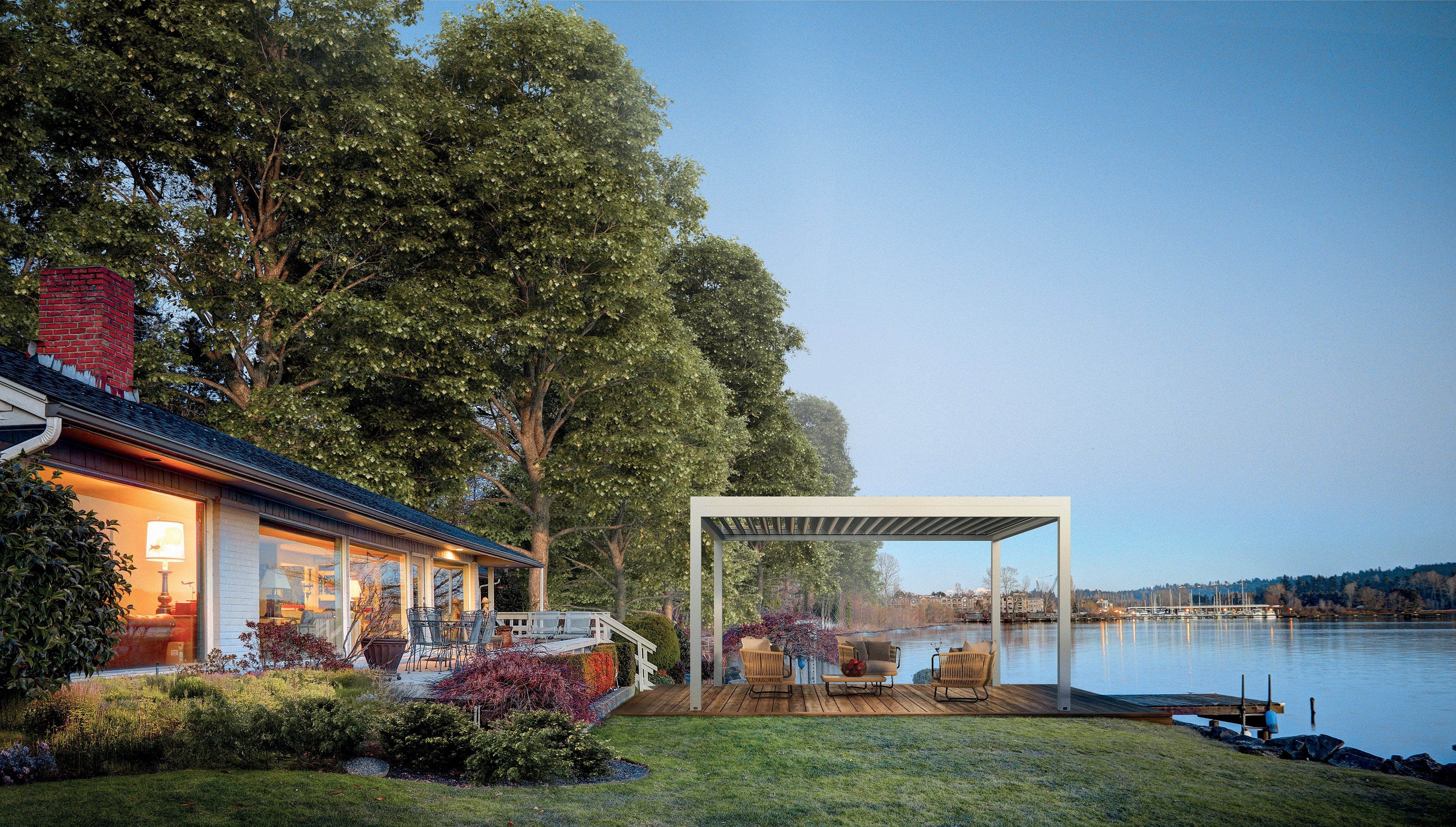 Самонесущая беседка с поворотными решетками GIBUS JOY ARCH-00082746 - Вид №1