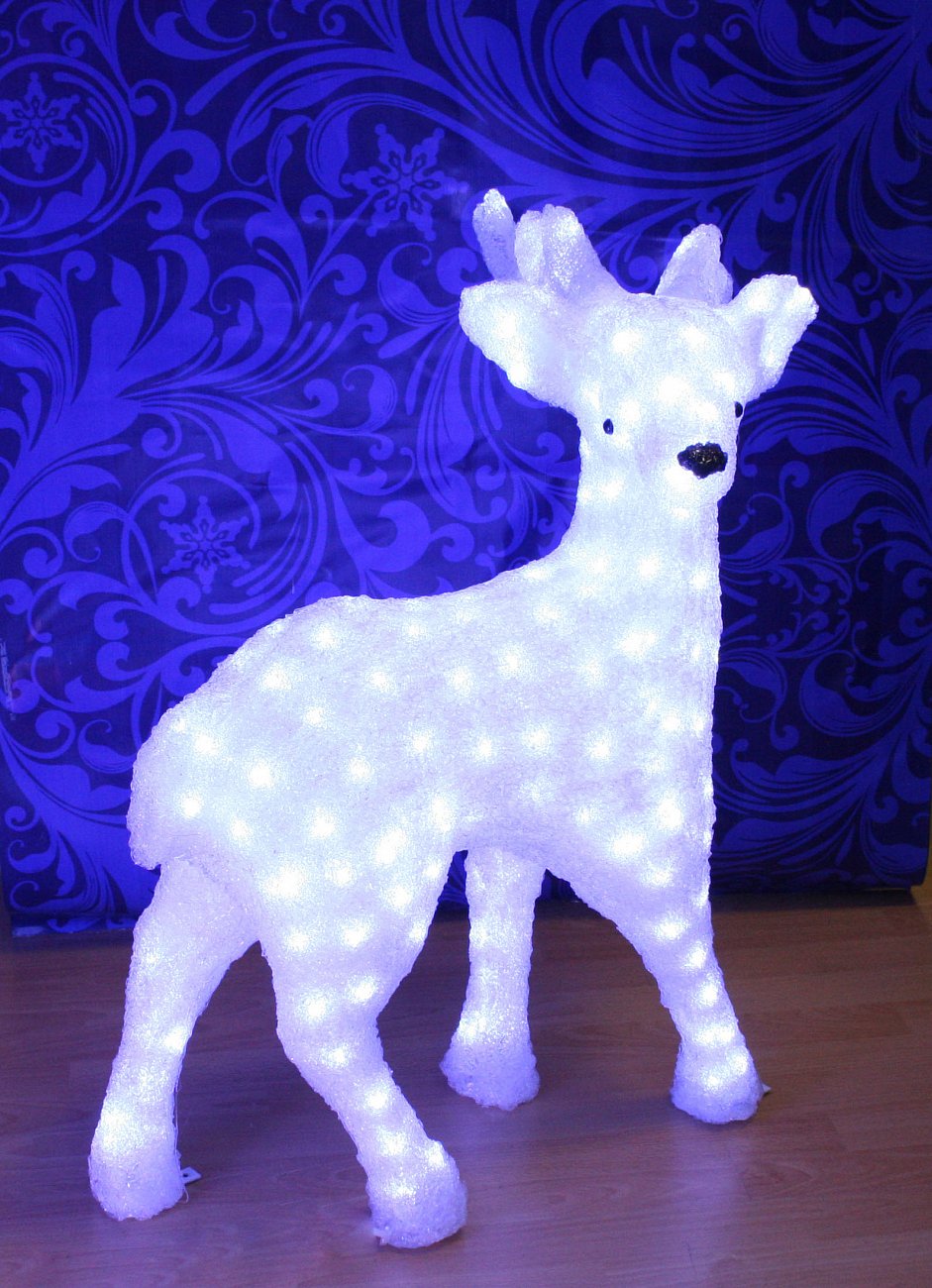 Световая Фигура "Оленёнок" 3D ELKI СВЕТОВЫЕ ФИГУРЫ 017729 Белый  - Вид №3