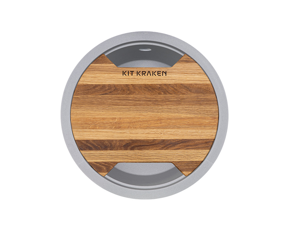 Кухонная мойка подстольного монтажа Kit Kraken Lake 45 Grey  - Вид №1