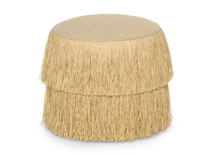 Круглый пуф из ткани