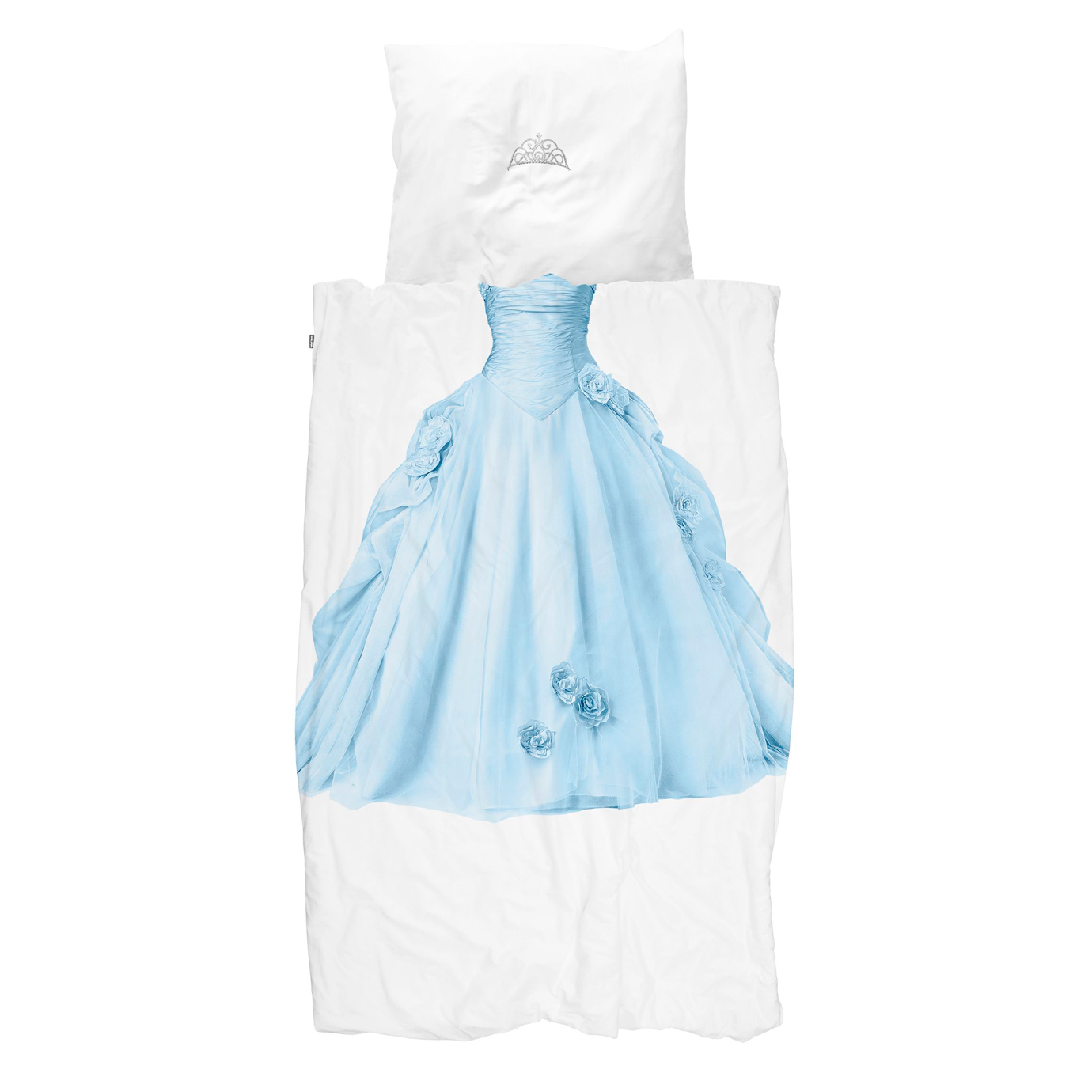Детское постельное белье односпальное "Принцесса" снежно-голубое 150х200 см SNURK  335397 Белый;голубой  - Вид №2