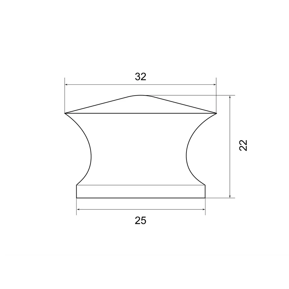 86900221 Ручка-кнопка мебельная Chrys Wood дерево цвет коричневый STLM-1007528 PALLADIUM  - Вид №2