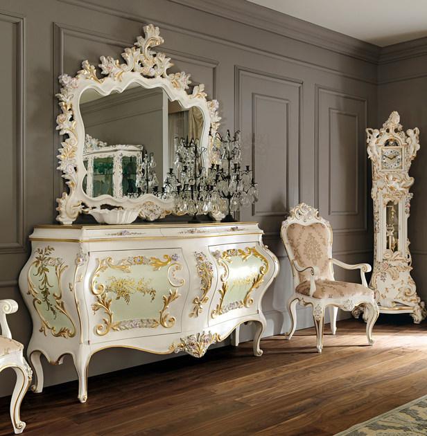 Modenese Gastone Настенное зеркало в стиле барокко в раме Villa venezia sun-id-1467402 - Вид №1