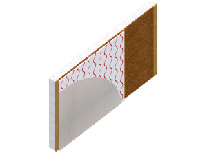 Лучистая стеновая панель из мелового волокна