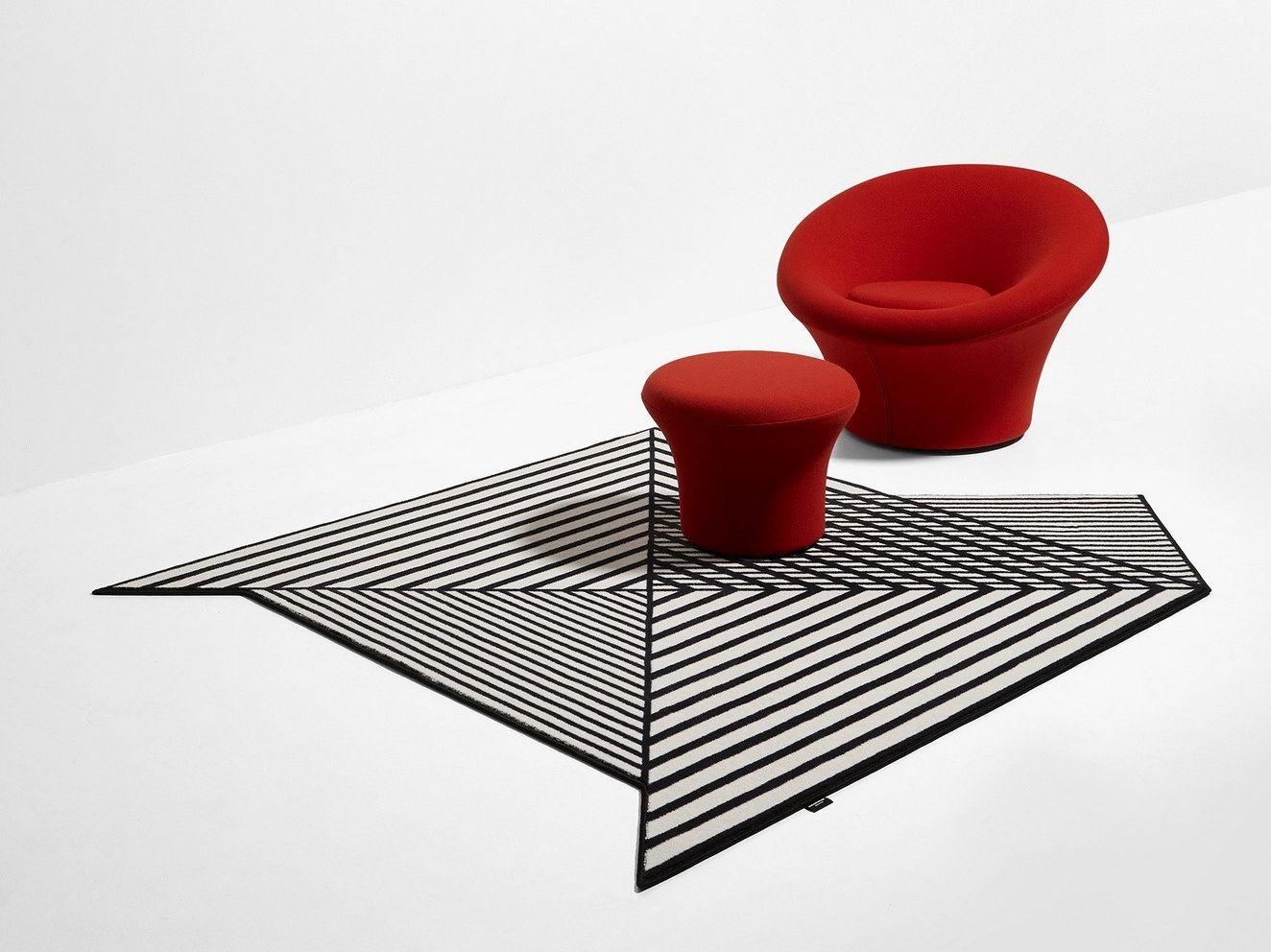 Полосатый бархатный ковер Antoniolupi Tramato ARCH-00111351 - Вид №1