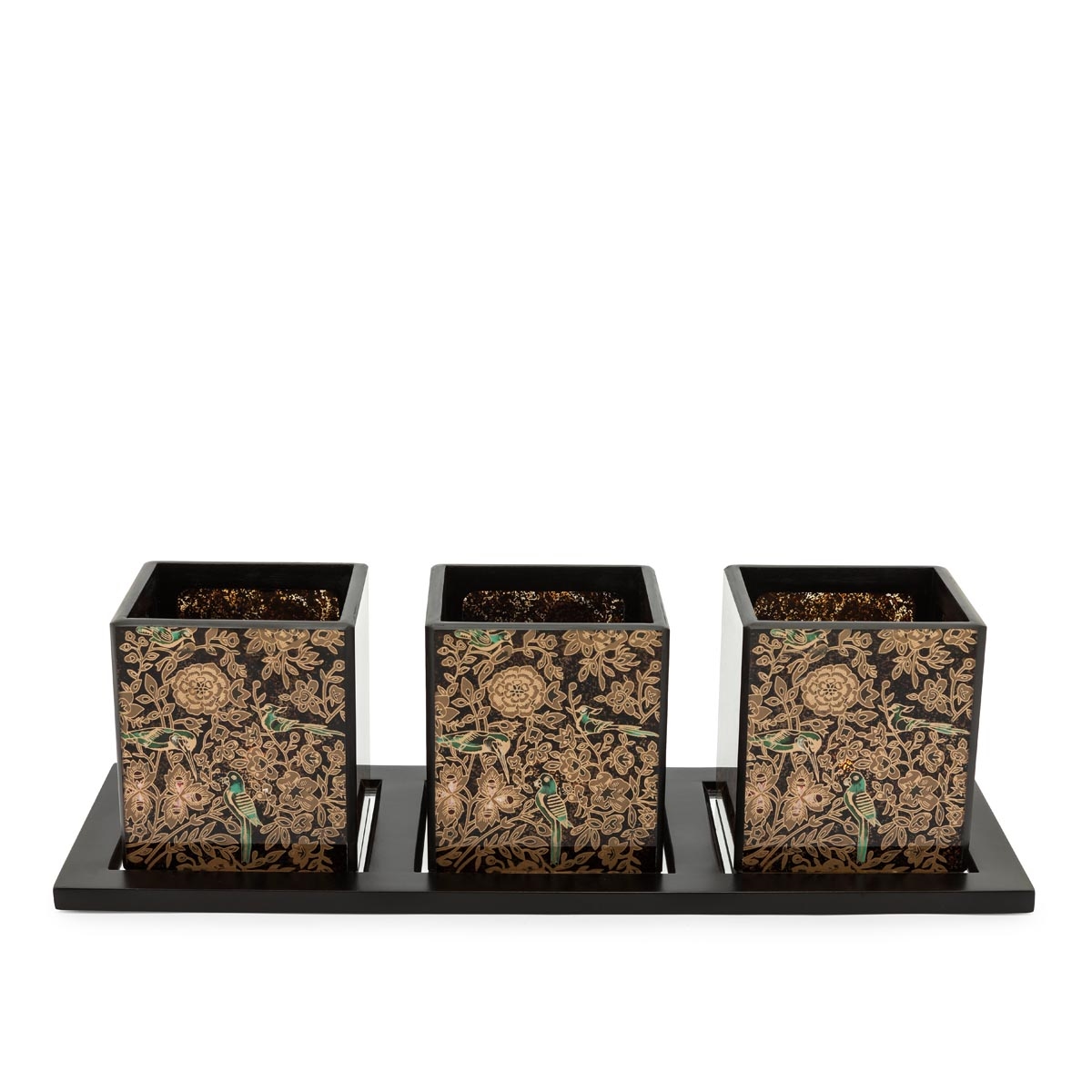 300187-90 ABHIKA СВЕЧА. ПТИЦЫ X3 BLACK  - Вид №1