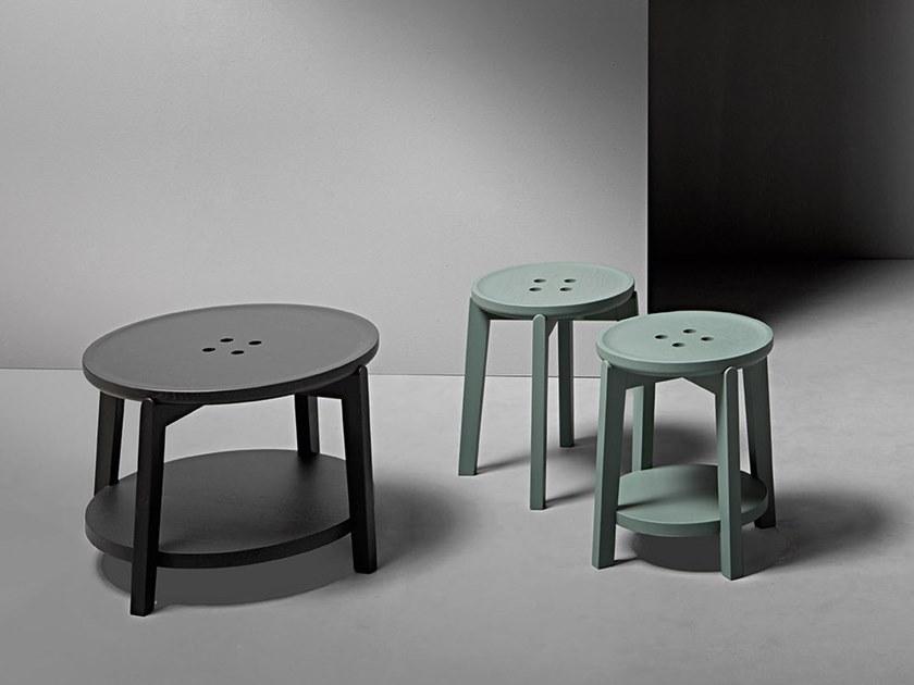 Very Wood Круглый журнальный столик с журнальной полкой Rond sun-id-1412343 - Вид №1