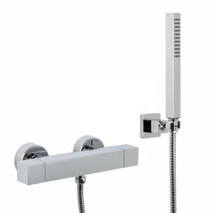 F4245 Термостатический смеситель внешнего монтажа с душевым комплектом С МЕТАЛЛИЧЕСКИЕ РУЧКИ FIMA CARLO FRATTINI Fimatherm