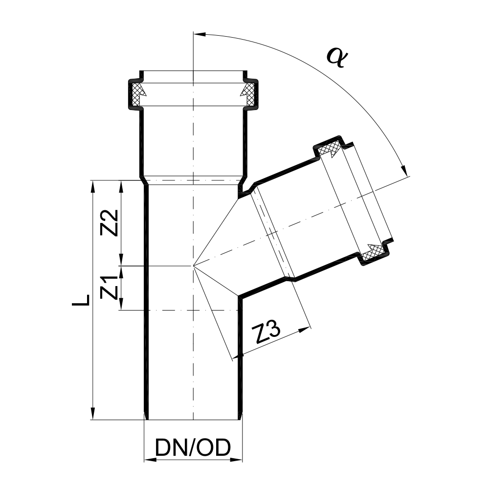 02844 Тройники Tece  - Вид №1